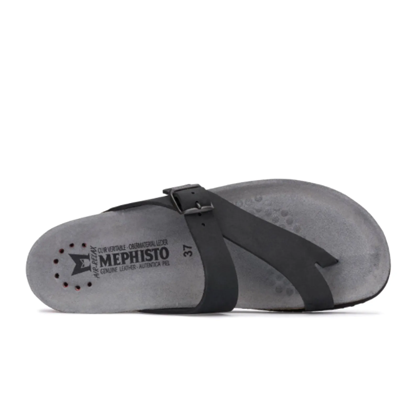 Mephisto Helen Sandal (Women) - Black Nubuck Flex grooves