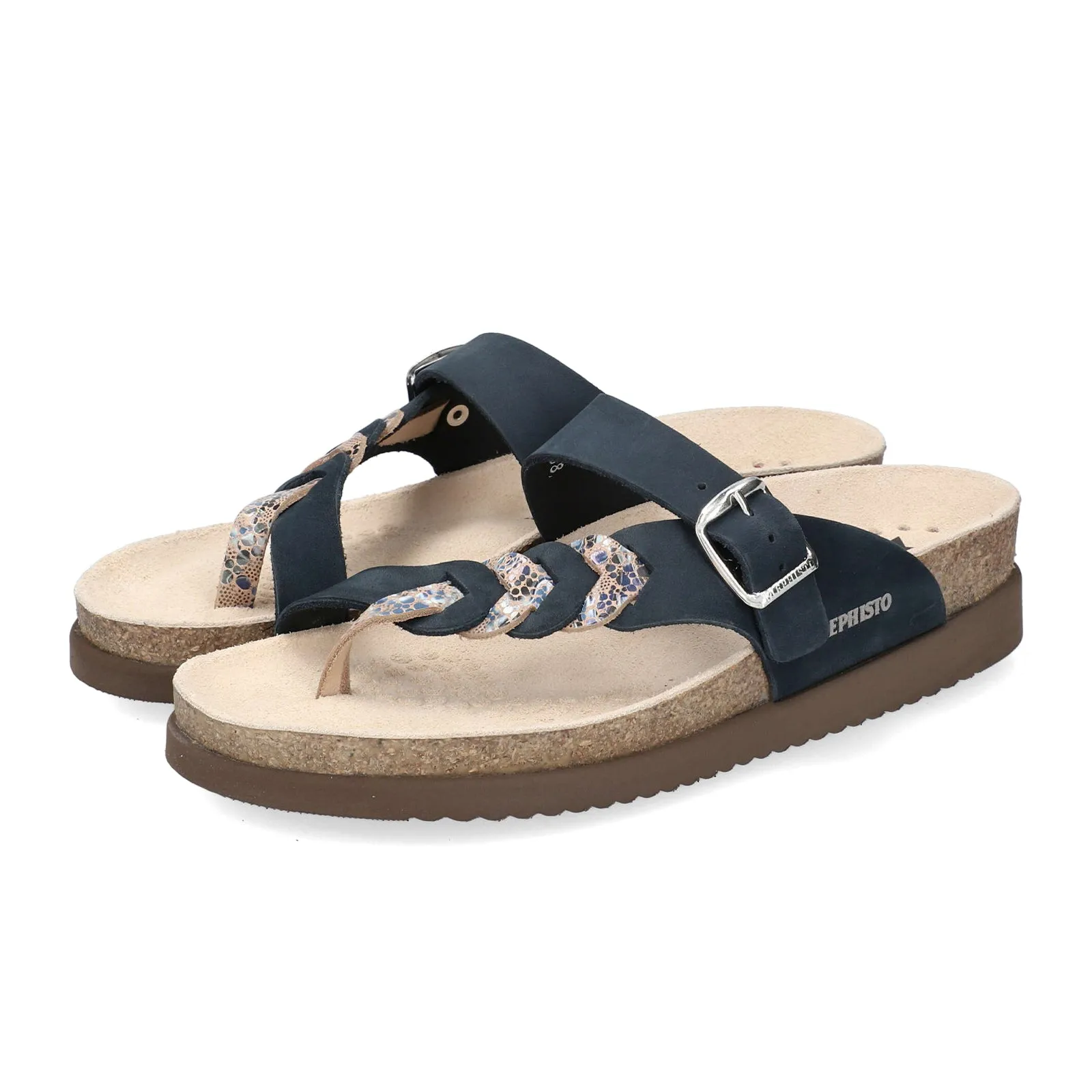 Maximum Durability Mephisto Heleonore Sandal (Women) - Navy Sandalbuck/Mistic
