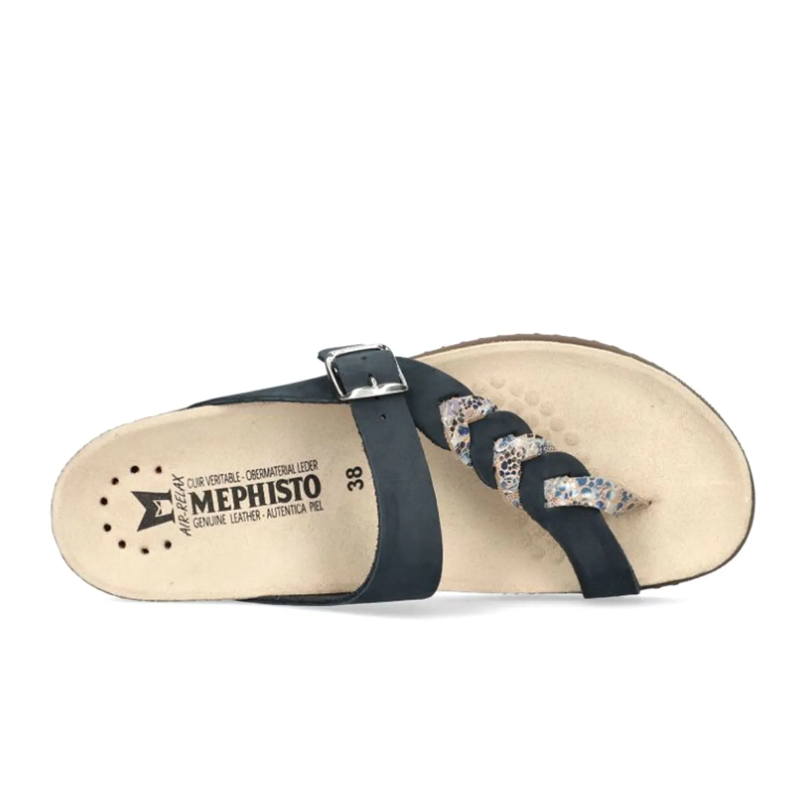 Mephisto Heleonore Sandal (Women) - Navy Sandalbuck/Mistic Flexible Style Simple Comfort