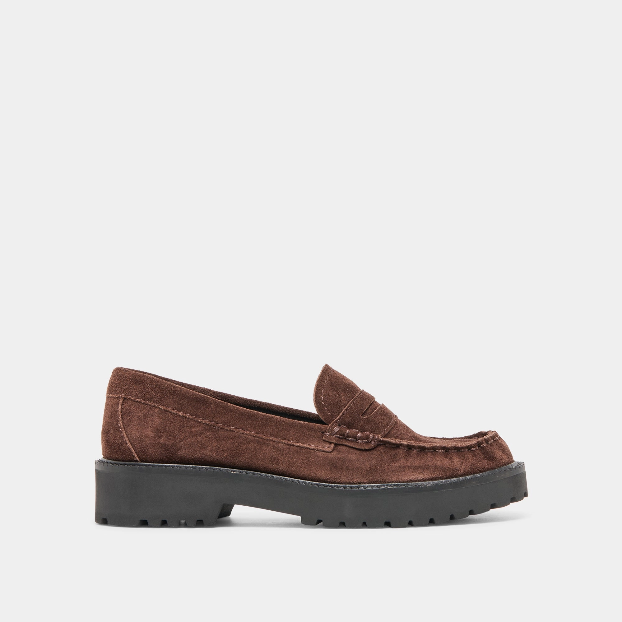 Spring Sandals Stylish Sandals MEREK LOAFERS DK BROWN SUEDE