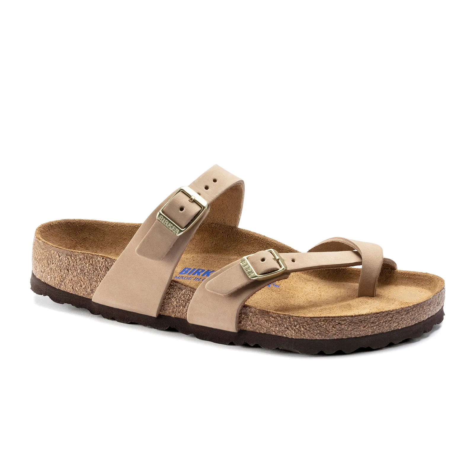 Plush Pad Birkenstock Mayari Soft Footbed Sandal (Women) - Sandcastle Nubuck