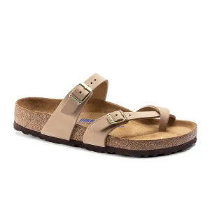 Birkenstock Mayari Soft Footbed Sandal (Women) - Sandcastle Nubuck Professional Appearance Romantic Pair