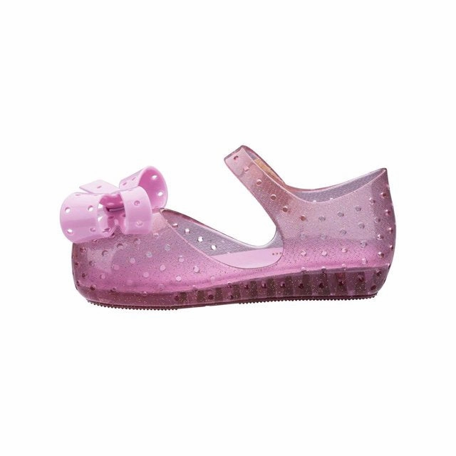Mini Melissa Kids Girl Furadinha XI Sandals Shoes in Pink Twink Ultra Lightweight Frame Plant Based Materials