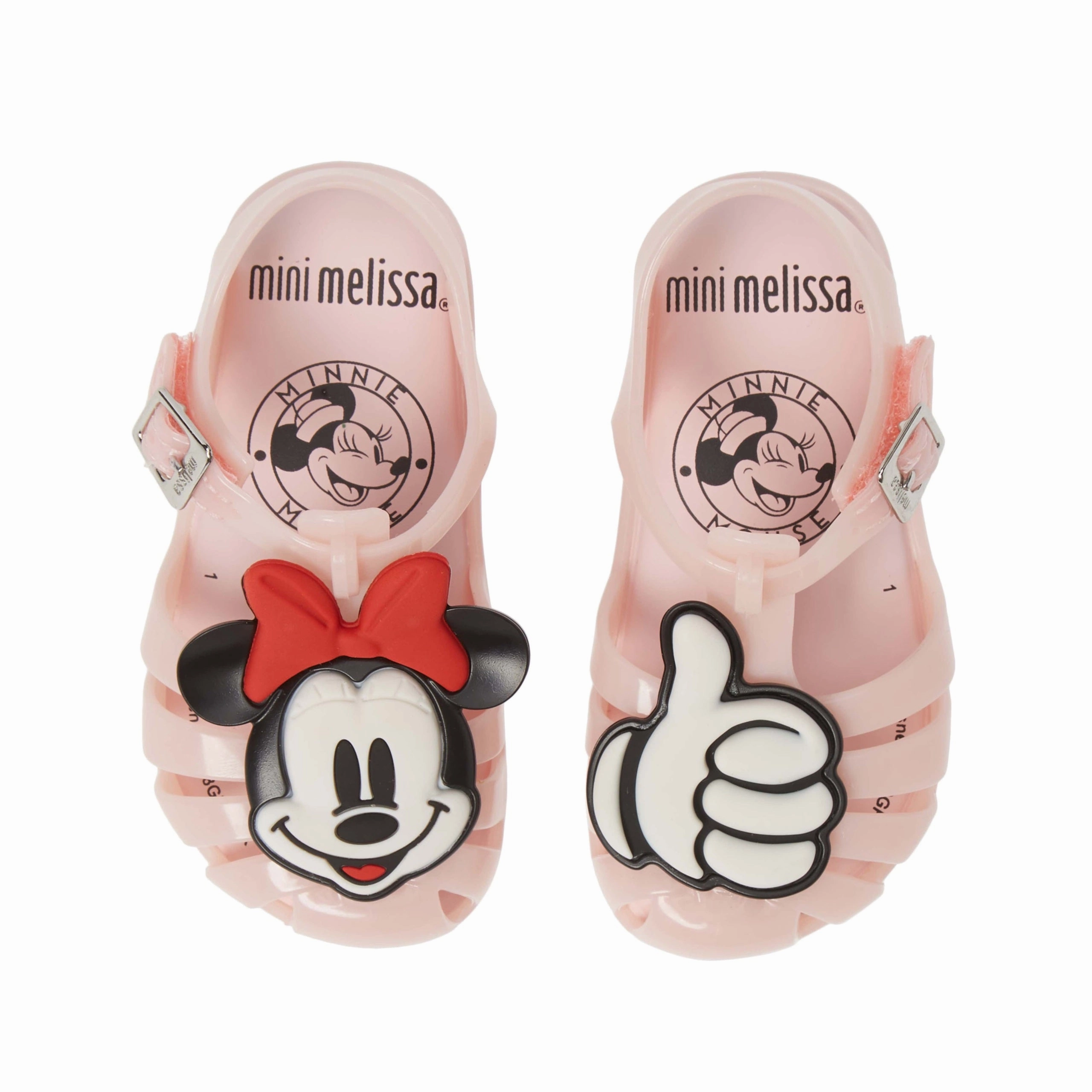 Mini Melissa Kids Girls "Aranha   Mickey" Friends Jelly Sandals Shoes in Pink Multi   Purpose