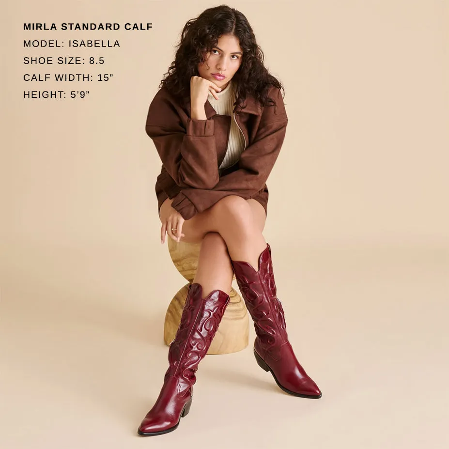 MIRLA BOOTS OXBLOOD LEATHER Jumping Support