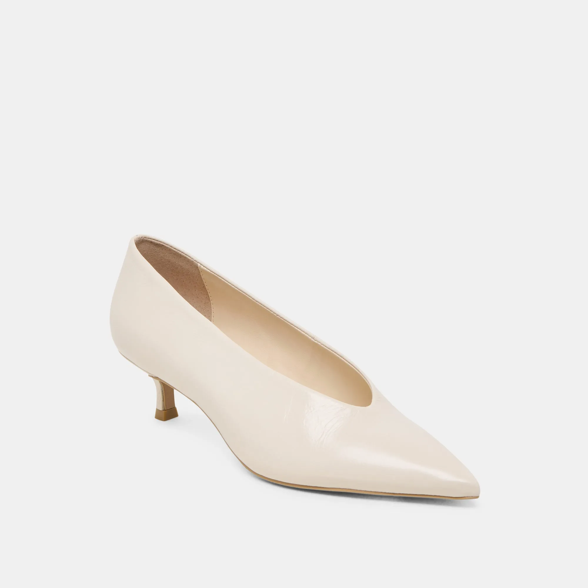 ALWYN HEELS BONE CRINKLE PATENT mesh ventilation Breath Detail