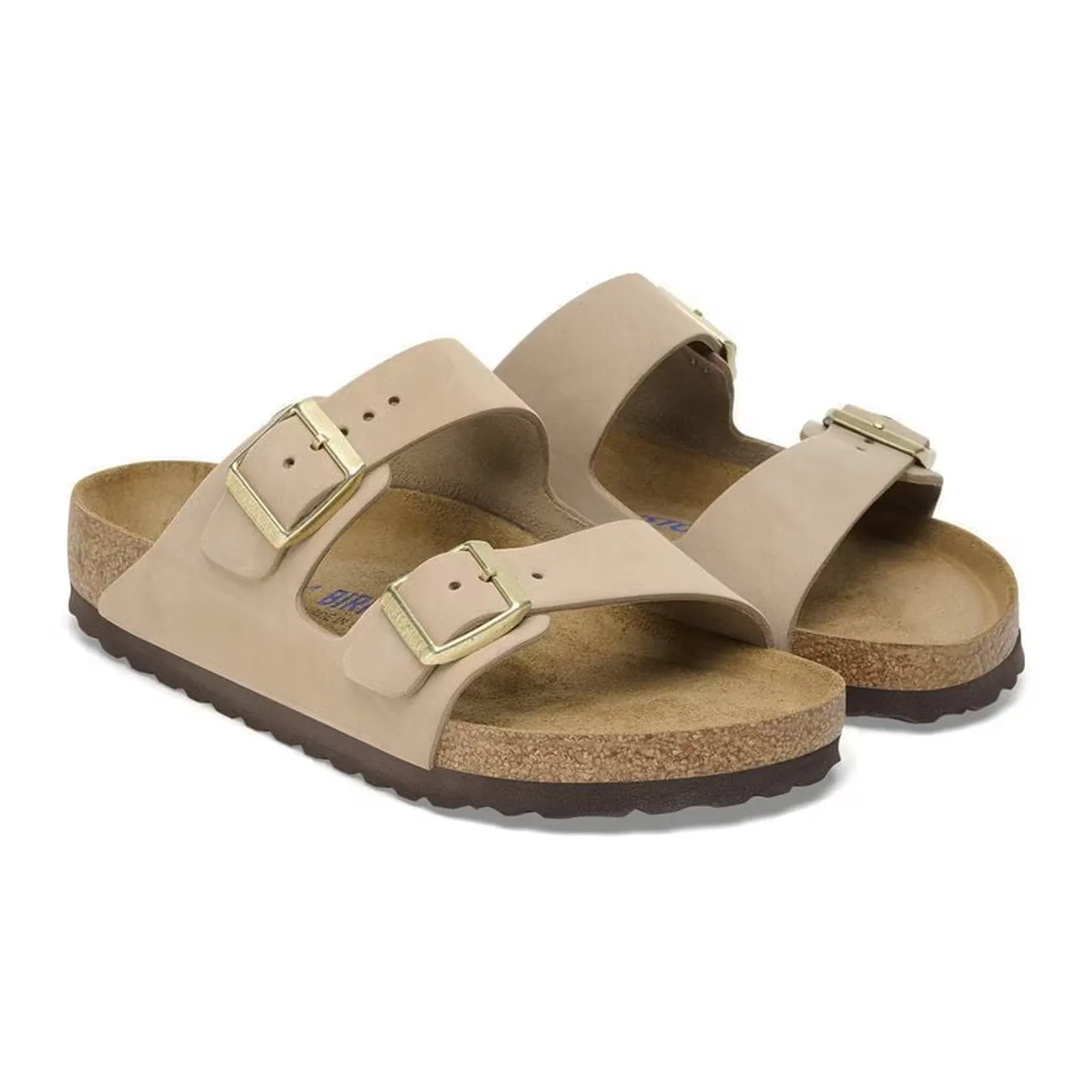 Airy Interior Bespoke Style Birkenstock Arizona Soft Footbed Narrow Slide Sandal (Women) - Sandcastle Nubuck