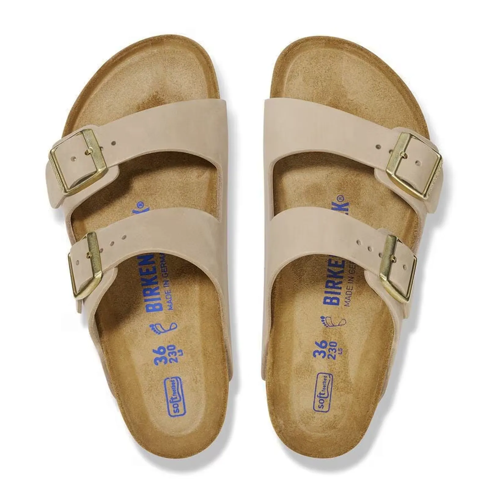 Quiet Design Season Wear Birkenstock Arizona Soft Footbed Narrow Slide Sandal (Women) - Sandcastle Nubuck