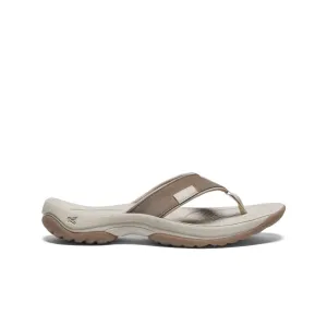 Waterproof Slip On Women's Kona Leather Flip-Flop  |  Brindle/Silver Birch