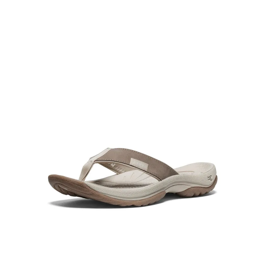 Women's Kona Leather Flip-Flop  |  Brindle/Silver Birch All Occasion