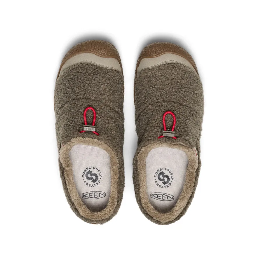 All Occasion Easy Walking Slip Women's Howser III Slide  |  Brindle/Brindle Sherpa Fleece