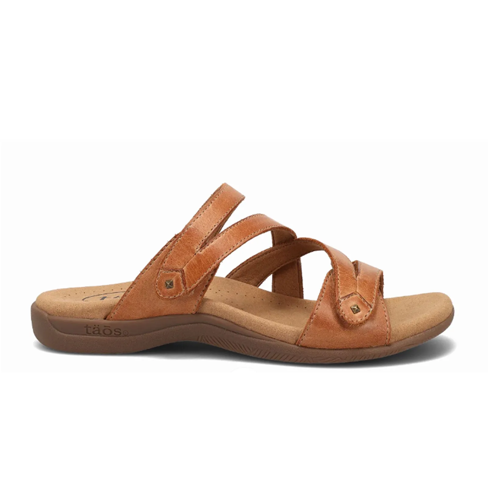 Taos Double U Slide Sandal (Women) - Caramel Durable Rubber