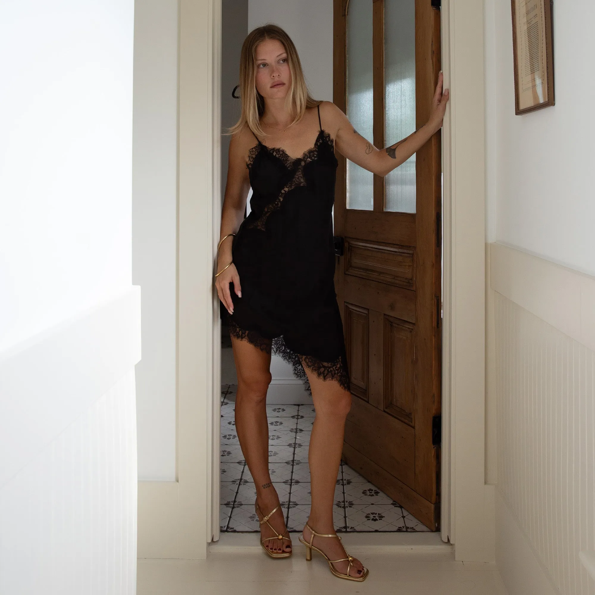 Comfy Walk MYLEE HEELS GOLD DISTRESSED LEATHER