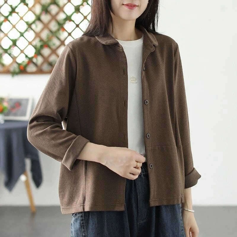 Autumn Casual Fashion Cotton Loose Jacket Breathable Lining