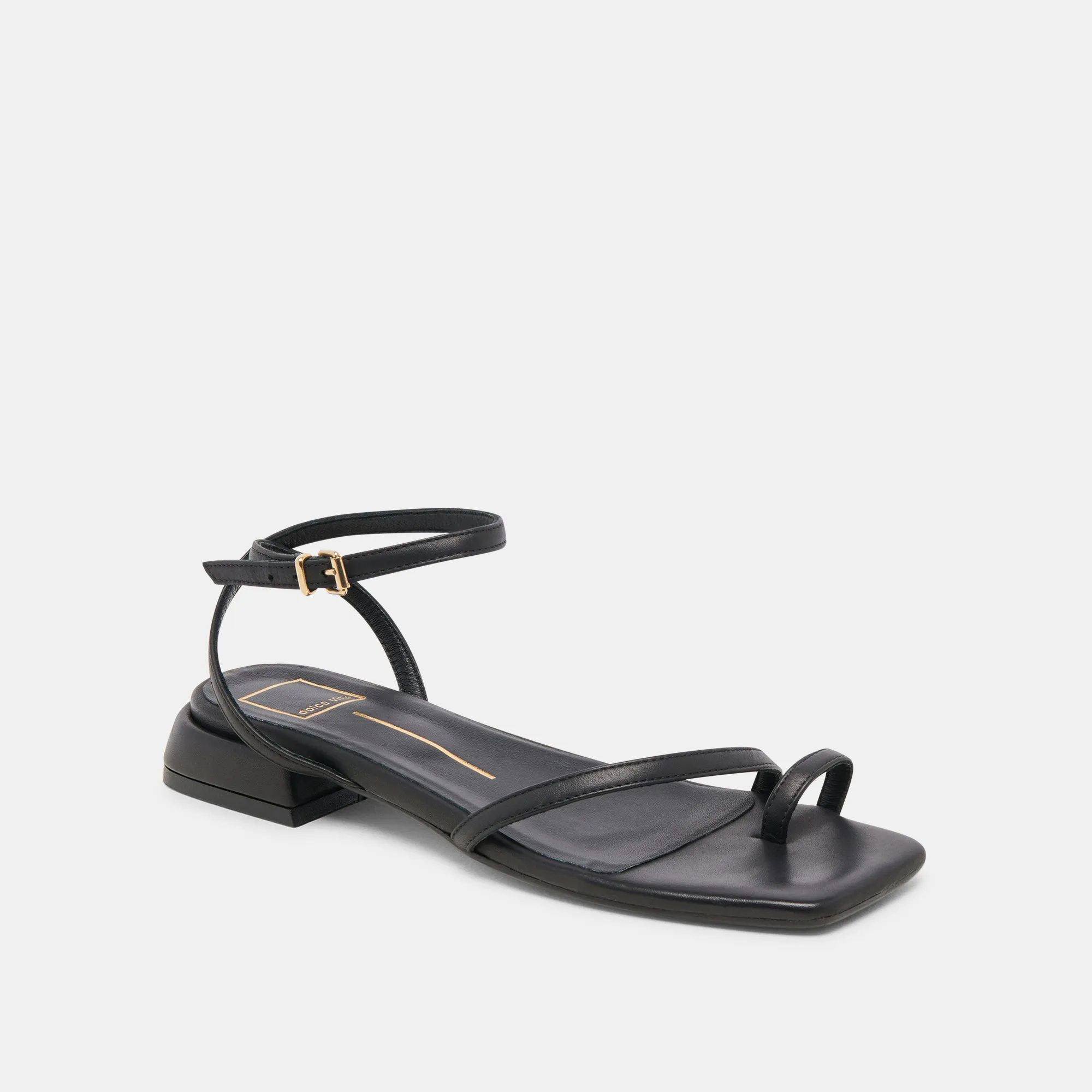 Ankle Collar Padding midsole - type LEXI SANDALS BLACK LEATHER