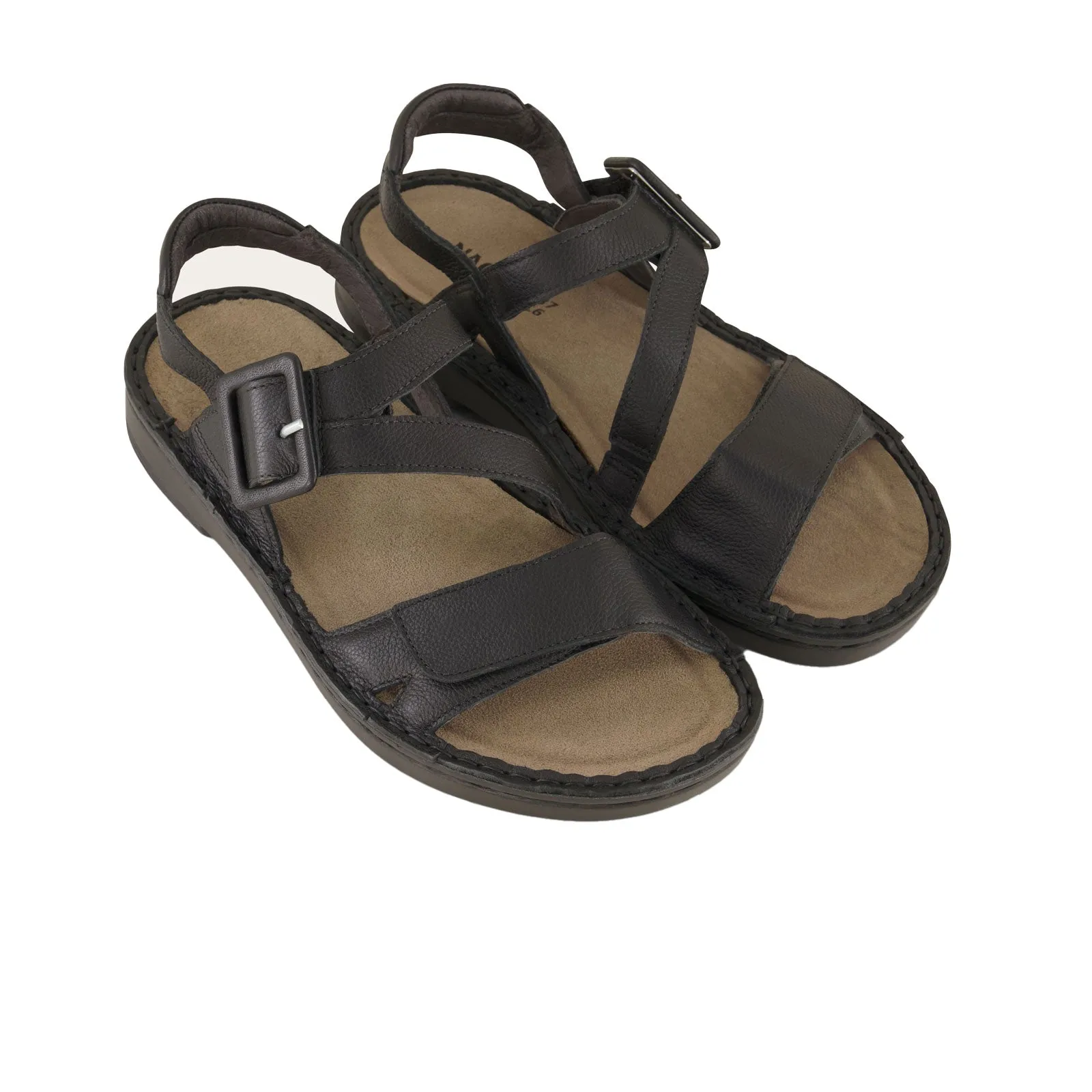 Comfort Cushioning Naot Castelo Backstrap Sandal (Women) - Soft Black Leather