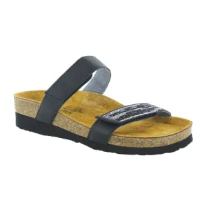 Cozy Step Footwear Relax Walk Naot Indiana Slide Sandal (Women) - Jet Black Leather