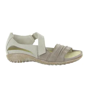 Naot Papaki Backstrap Sandal (Women) - Stone Nubuck/Beige Lizard Leather Customizable Fit Great Comfort