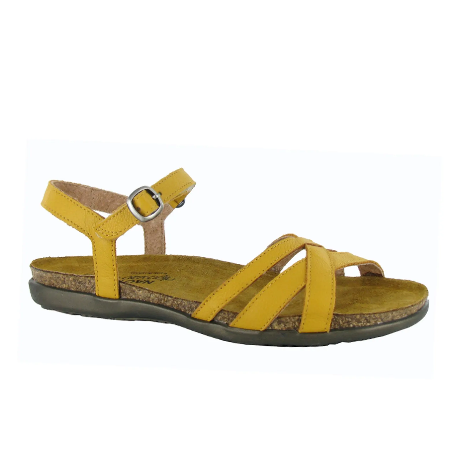 Naot Patricia Backstrap Sandal (Women) - Marigold Leather Tough Reinforced Stitching