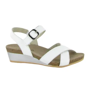 Stable Quick Fit Naot Throne Wedge Sandal (Women) - Soft White Leather
