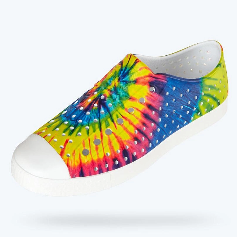 Native Kids Jefferson PRINT Sandals Shoes - Neon Tie Dye Subtle Detail Refined Build