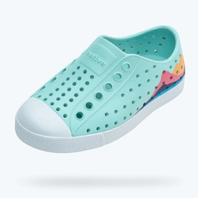 Native Kids/Men/Women Jefferson BLOCK Sandals Shoes - Hydrangea Blue Lightweight Framework