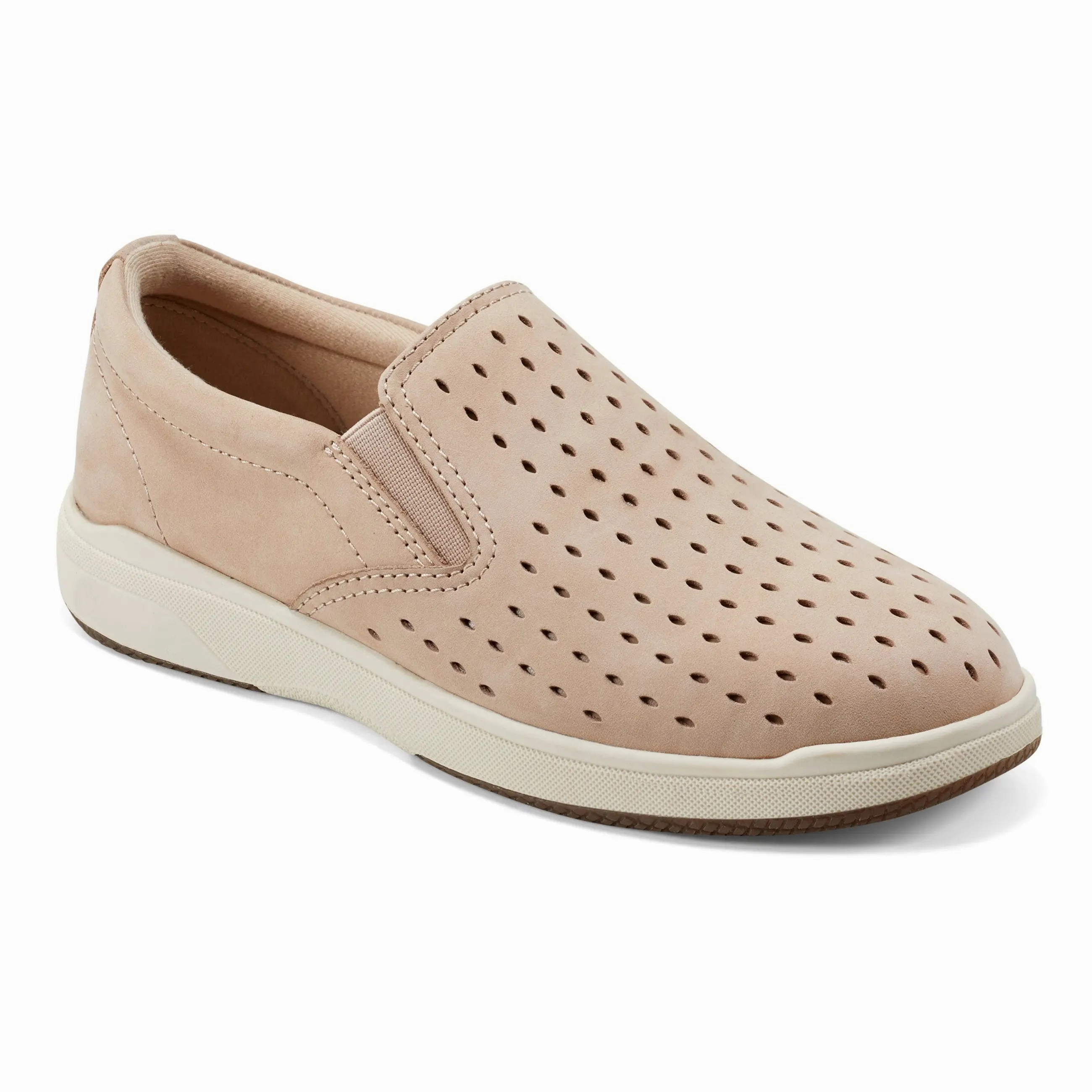 Nel Laser Cut Round Toe Casual Slip-on Sneakers Love Glow Grass Walk
