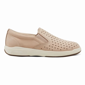 Nel Laser Cut Round Toe Casual Slip-on Sneakers Pot Path