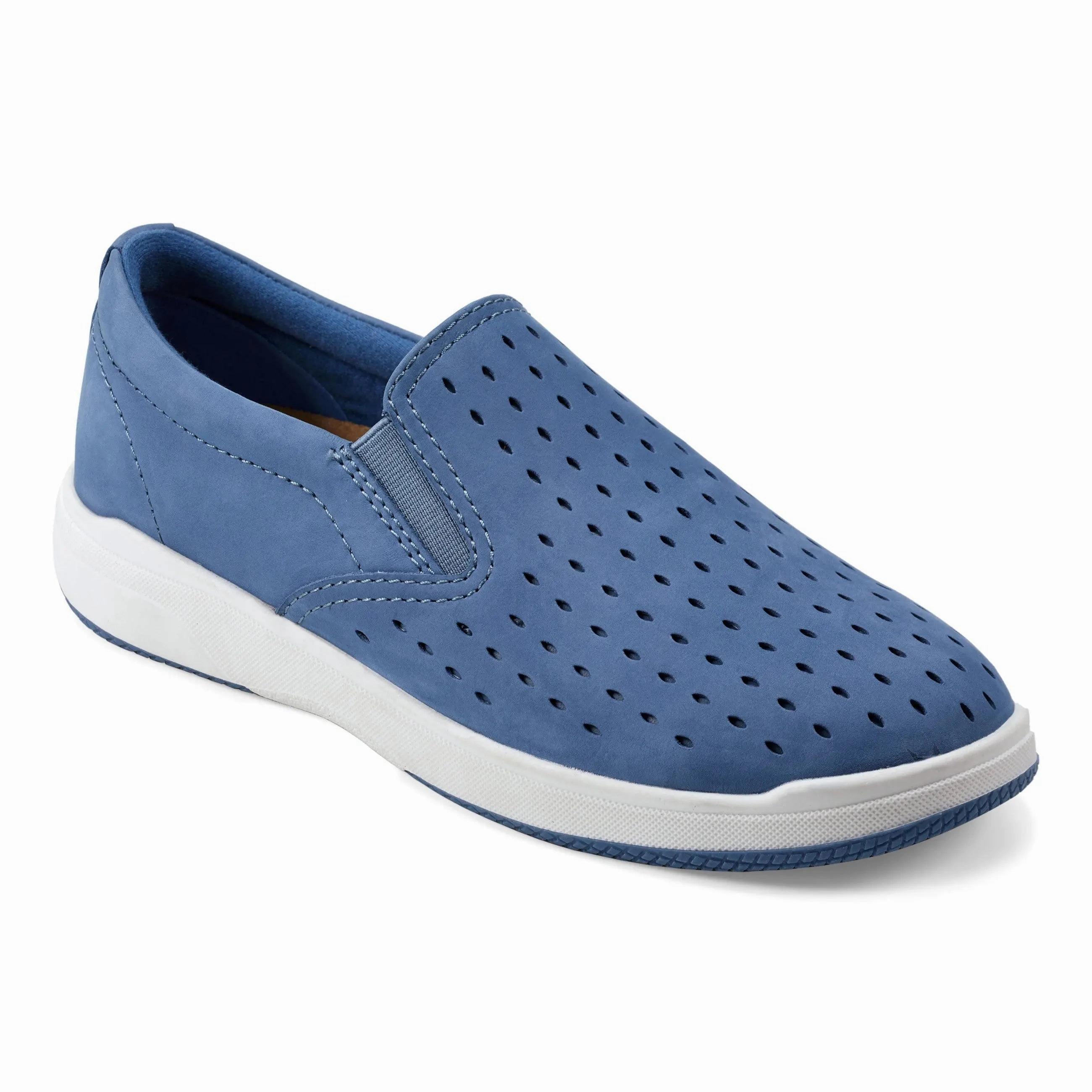Nel Laser Cut Round Toe Casual Slip-on Sneakers Frost Cool