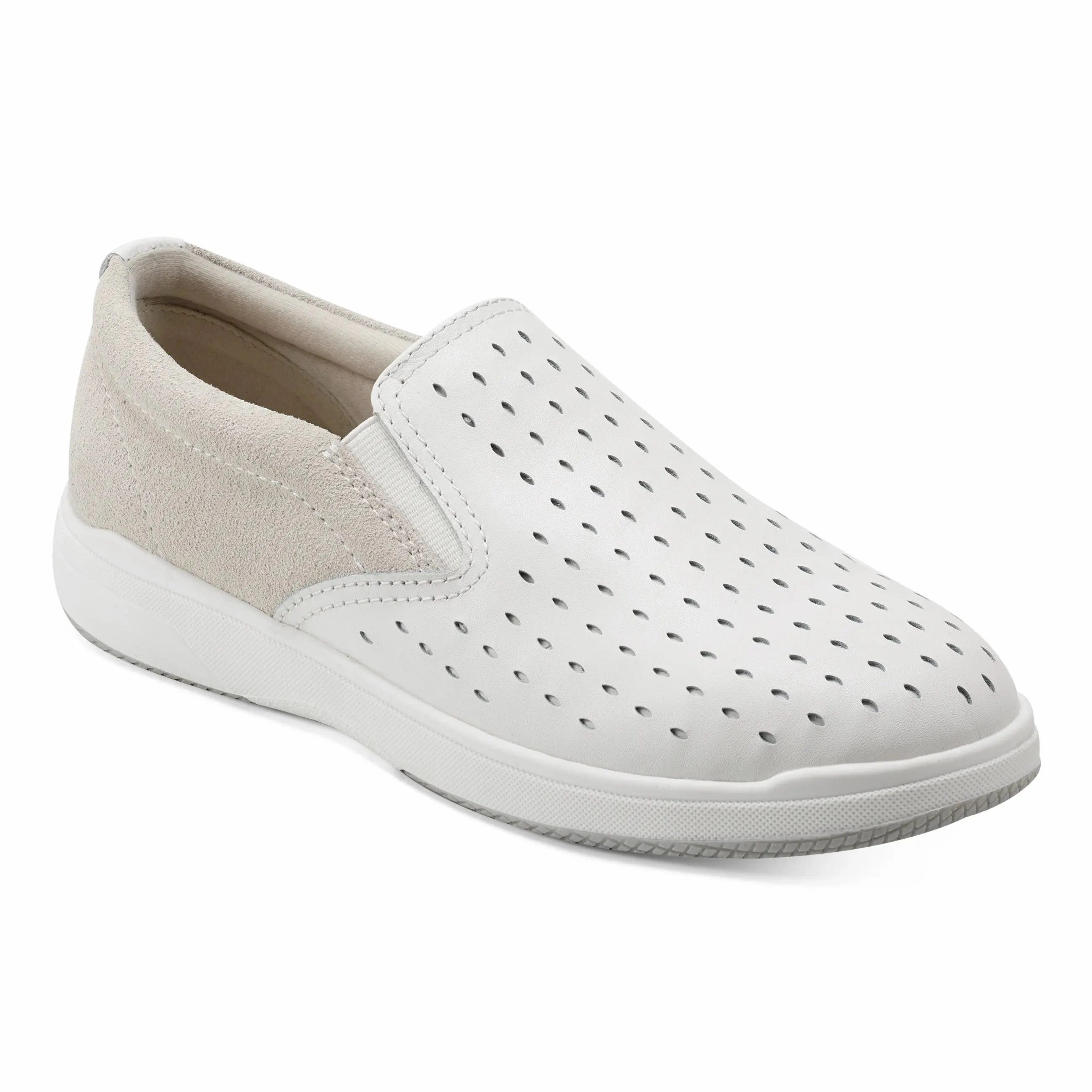 Nel Laser Cut Round Toe Casual Slip-on Sneakers Village Glow Perfect Fit