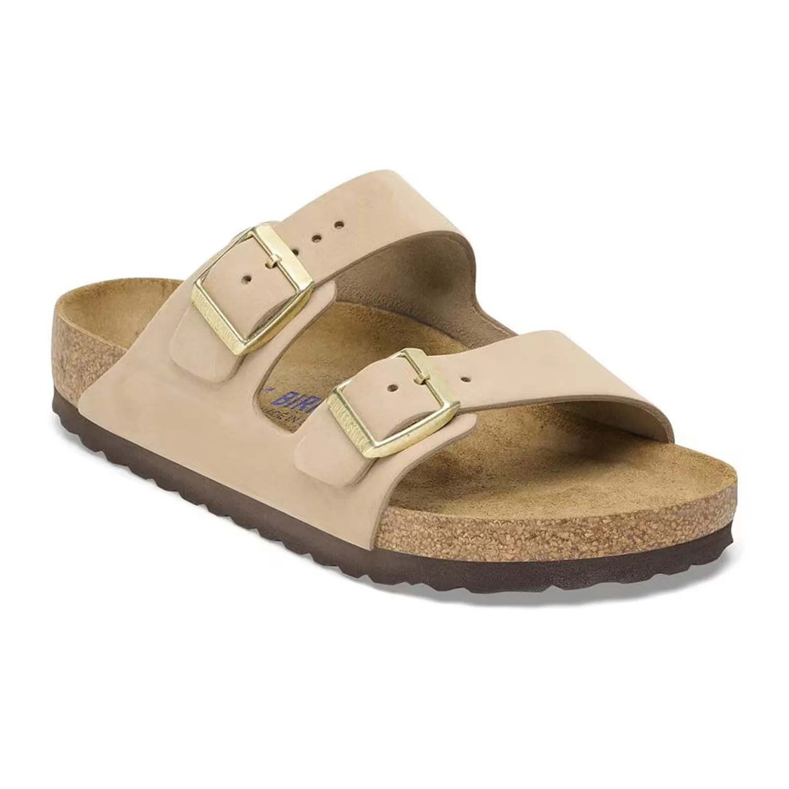 Birkenstock Arizona Soft Footbed Slide Sandal (Women) - Sandcastle Nubuck Euro Fit