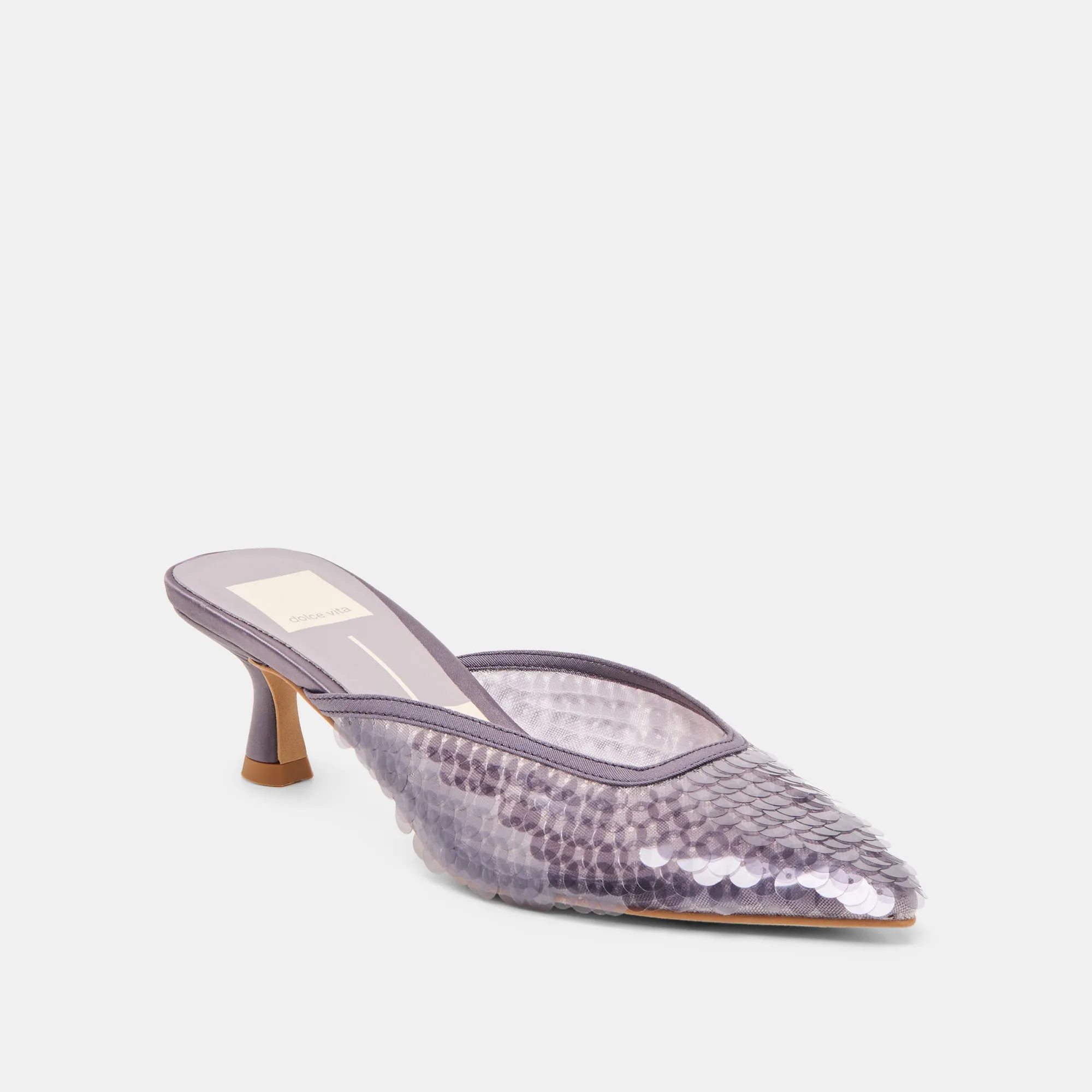 CLEO SEQUIN HEELS SMOKE SEQUIN Memory Foam Layer Eva Midsole