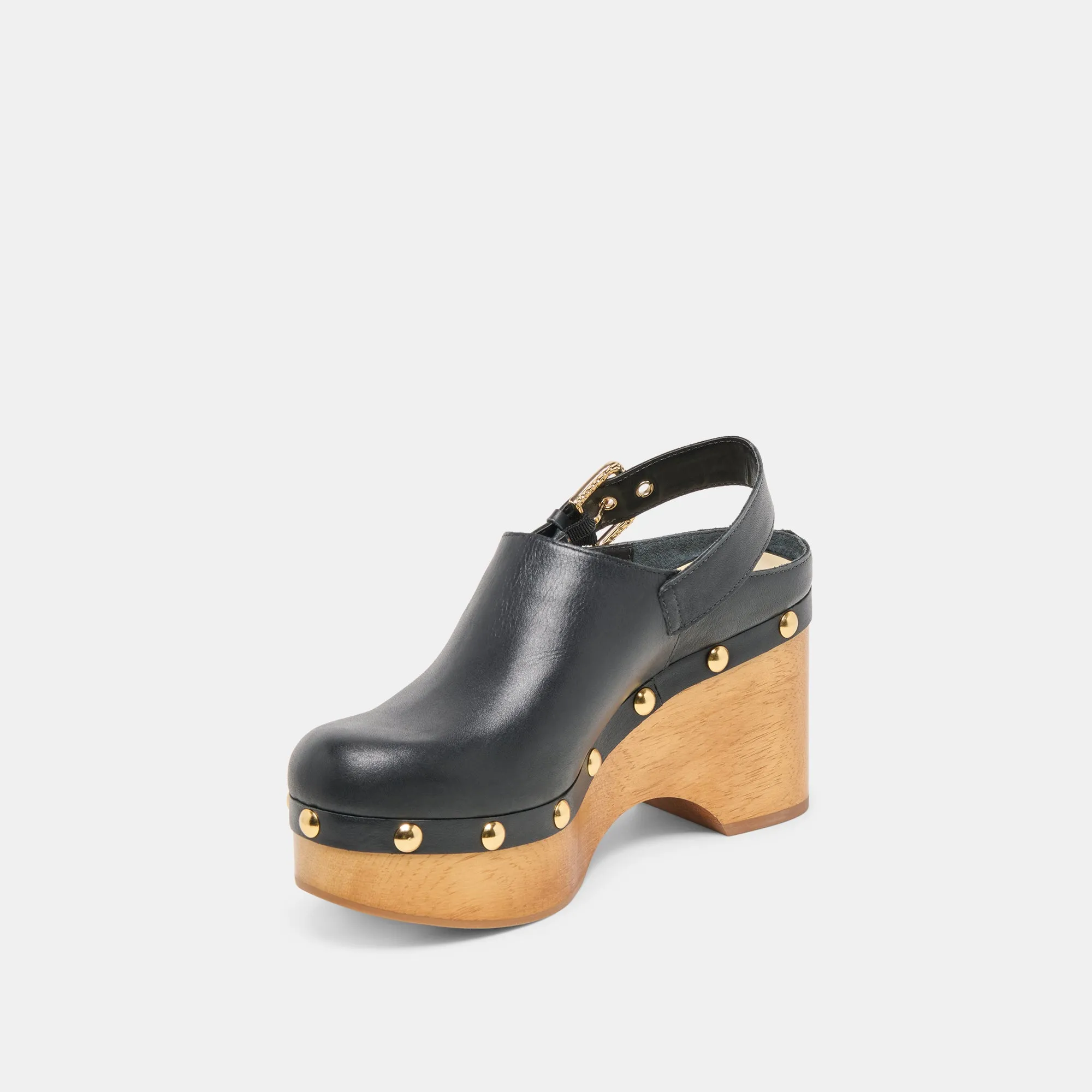 ADELAN CLOGS BLACK LEATHER Urban Commute Lightweight Ethylene Vinyl Acetate