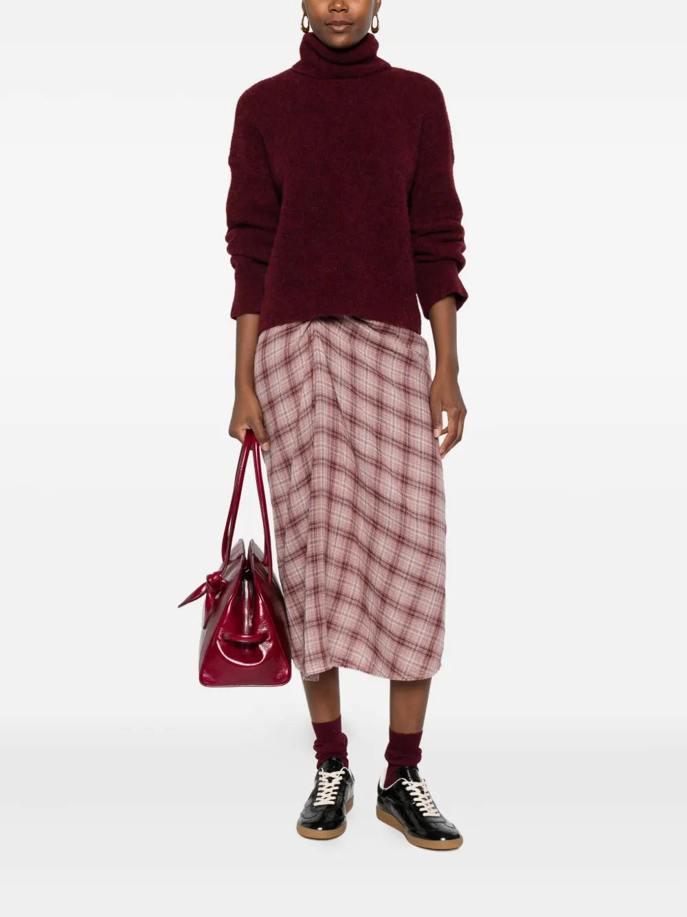 Artisanal Craft Sleek Vibe Nicole Skirt in Rosewood