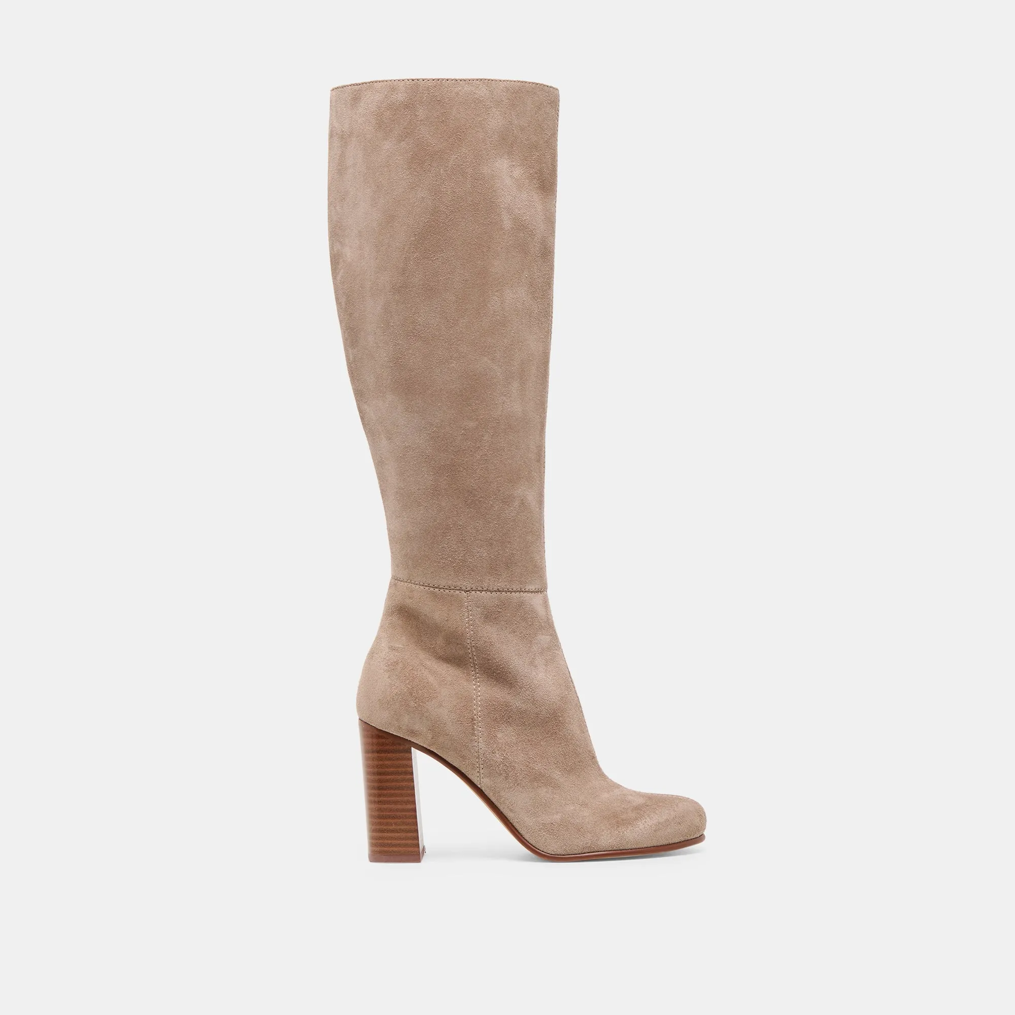 HUDSIN WIDE CALF BOOTS BARLEY SUEDE Tension Dispersing Outsole