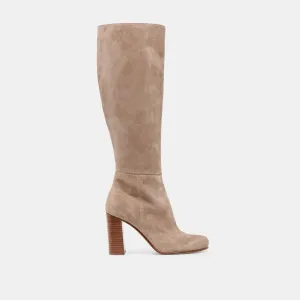 HUDSIN WIDE CALF BOOTS BARLEY SUEDE Tension Dispersing Outsole