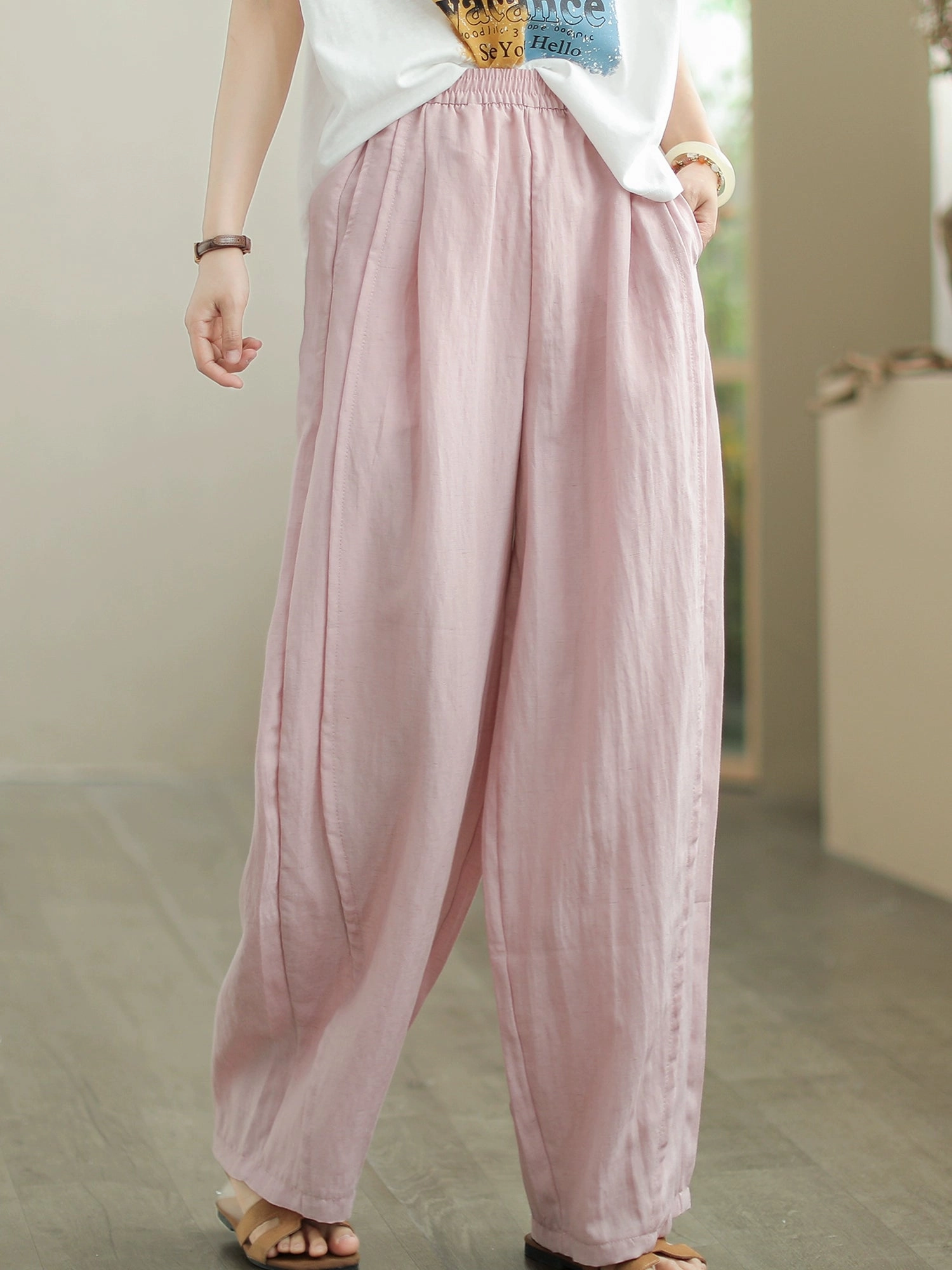 Trusted quality Babakud Summer Casual Tencel Straight-Leg Versatile Pants