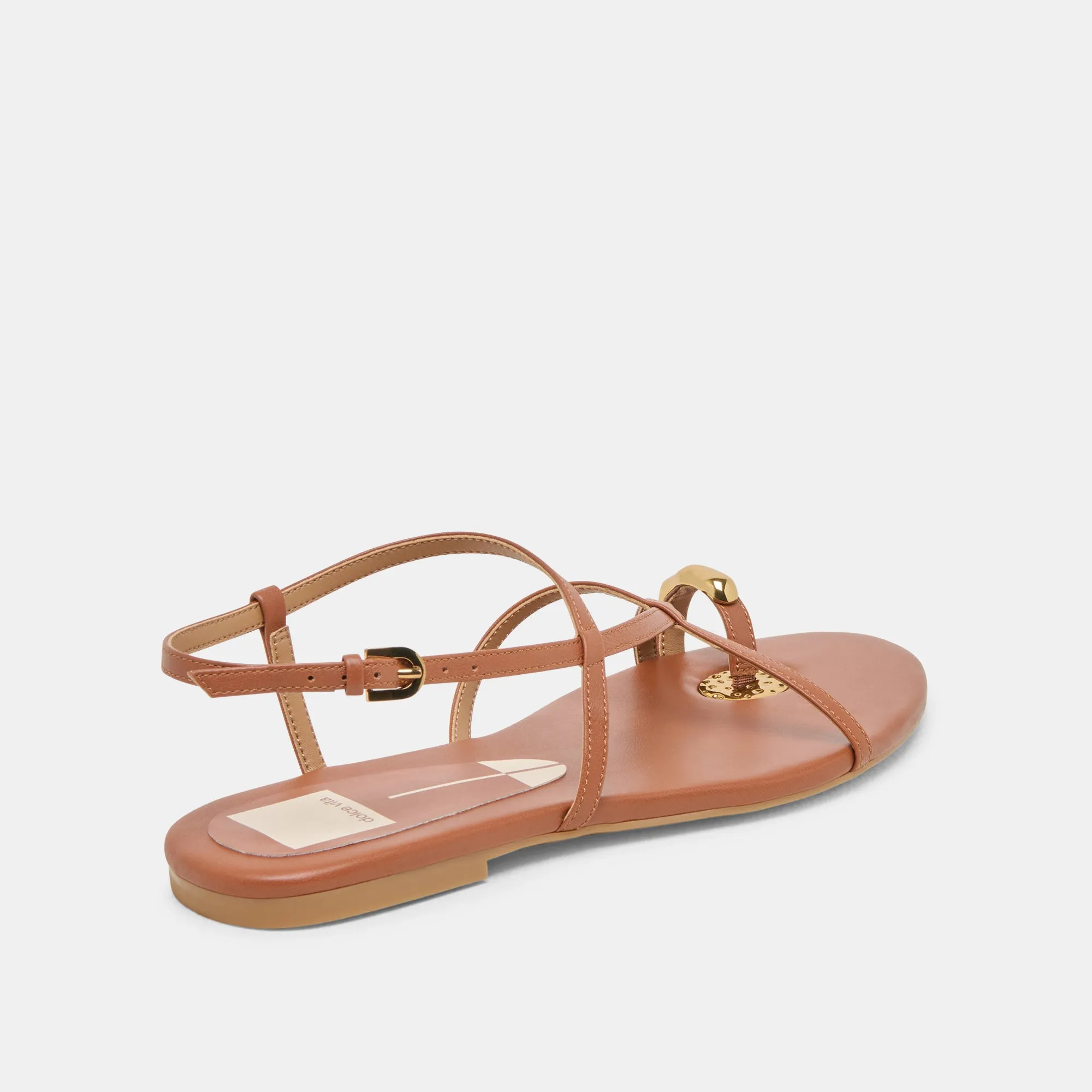 KESHA SANDALS COGNAC LEATHER size