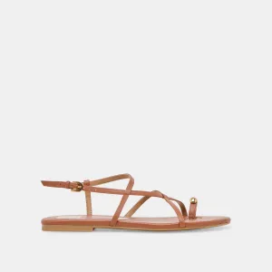 KESHA SANDALS COGNAC LEATHER least durable