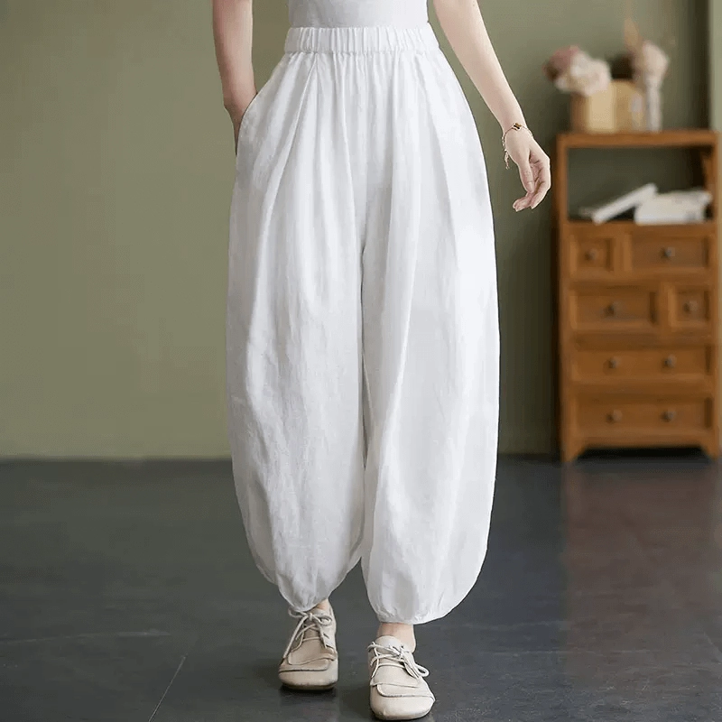 No Tag Size Stable Babakud Women Summer Cotton Linen Bloomers Pants