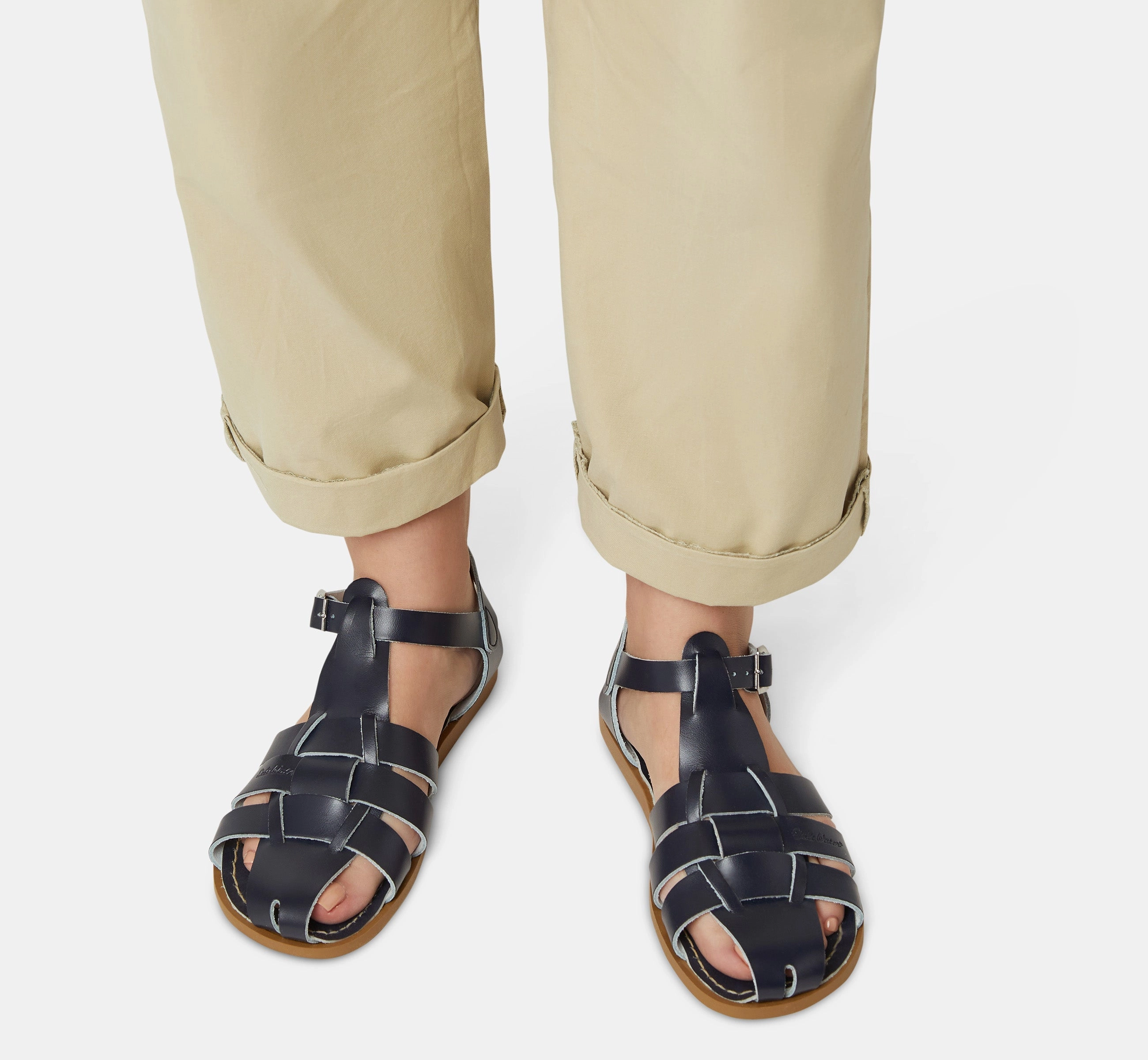 Seamless Design Fisherman Shark Original Navy Womens Sandal