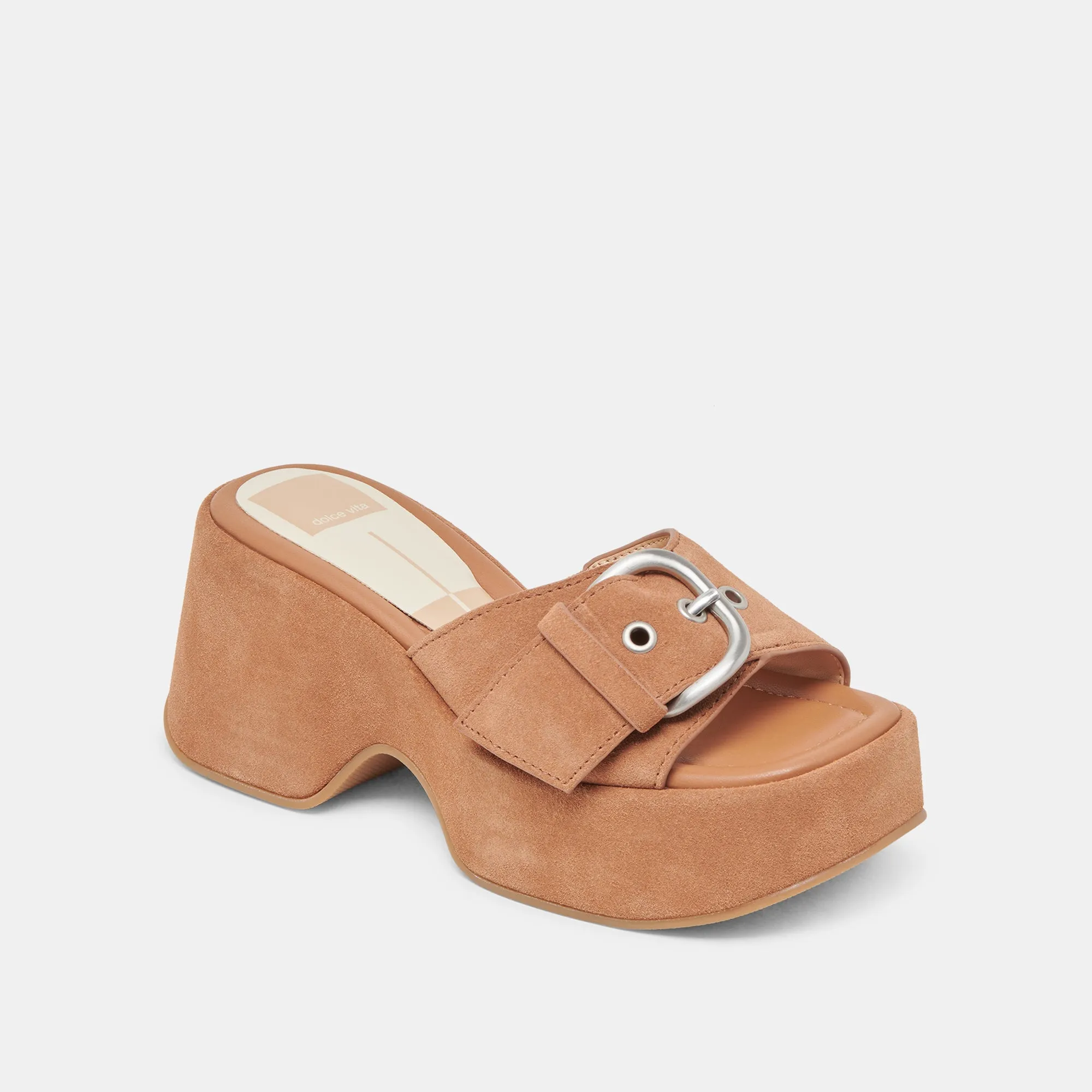 Reinforced Toe Guard GISEL HEELS SADDLE SUEDE