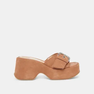 Functional Durable arch GISEL HEELS SADDLE SUEDE