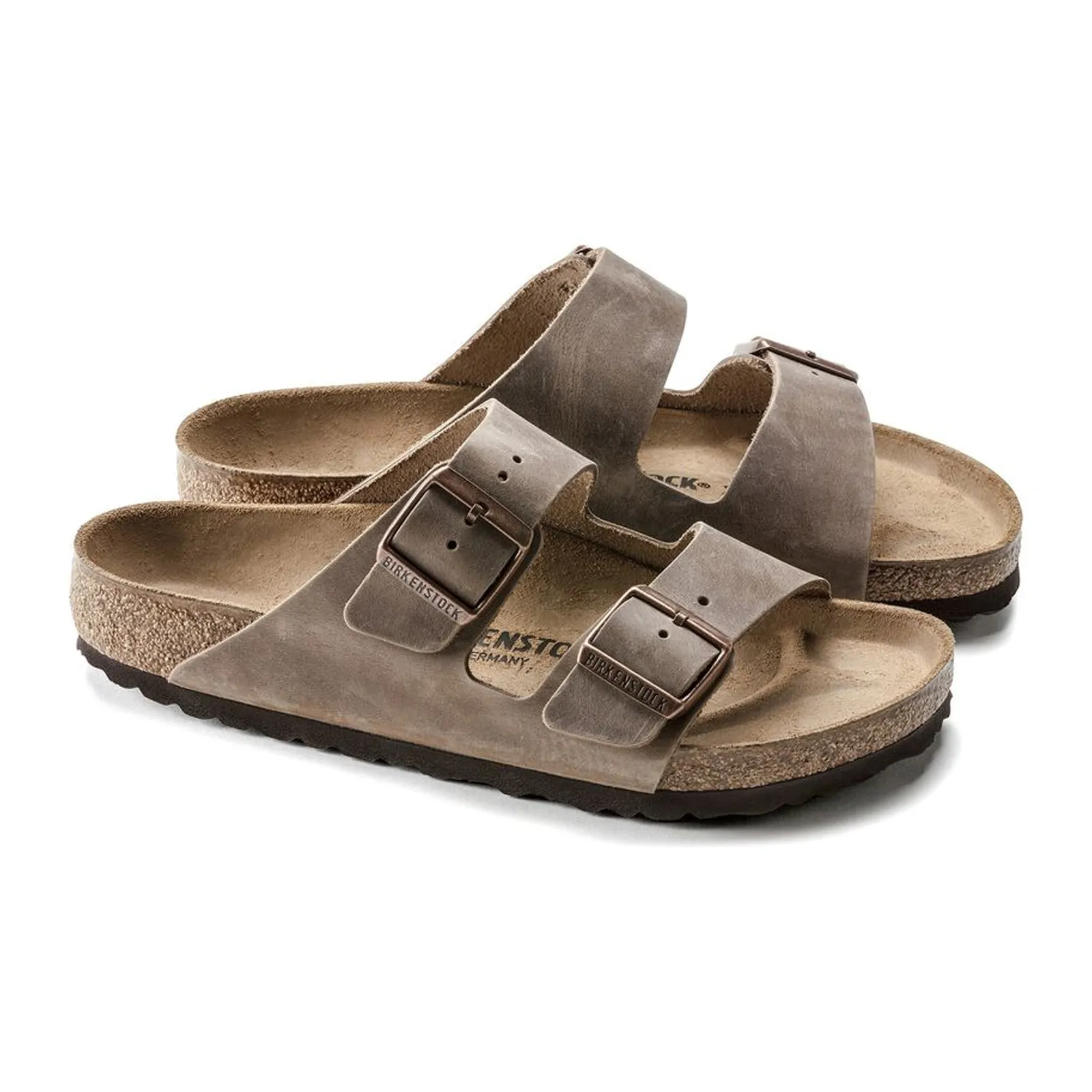Dance Fit Birkenstock Arizona Slide Sandal (Unisex) - Tobacco Oiled Leather