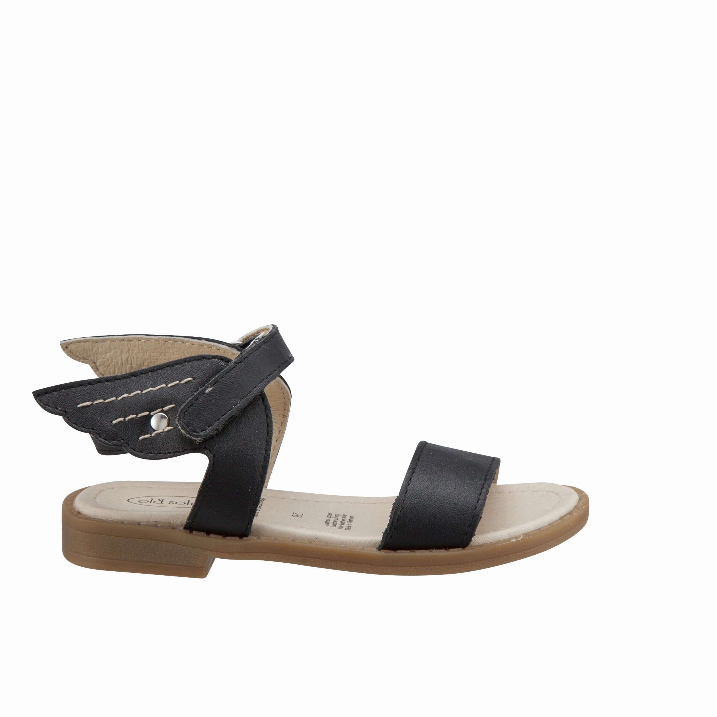 FlatSole No Friction Old Soles Girl's Flying Sandals in Black