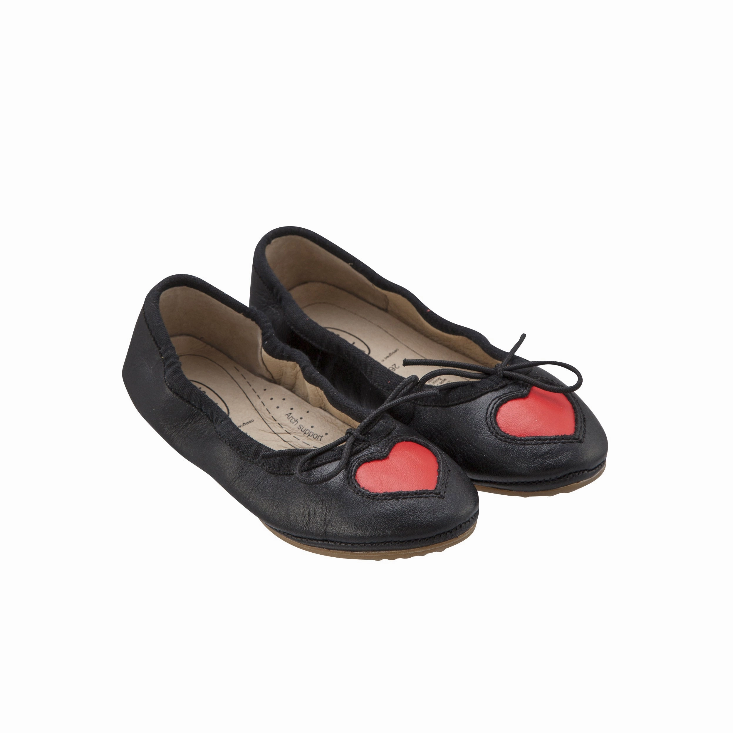 Old Soles Kids Girl Cruise Love Ballet Flat in Black / Bright Red walkers' winter - style