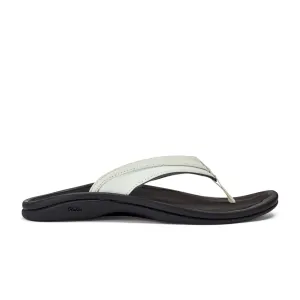 OluKai 'Ohana Sandal (Women) - White/Black Enhanced Traction Pattern
