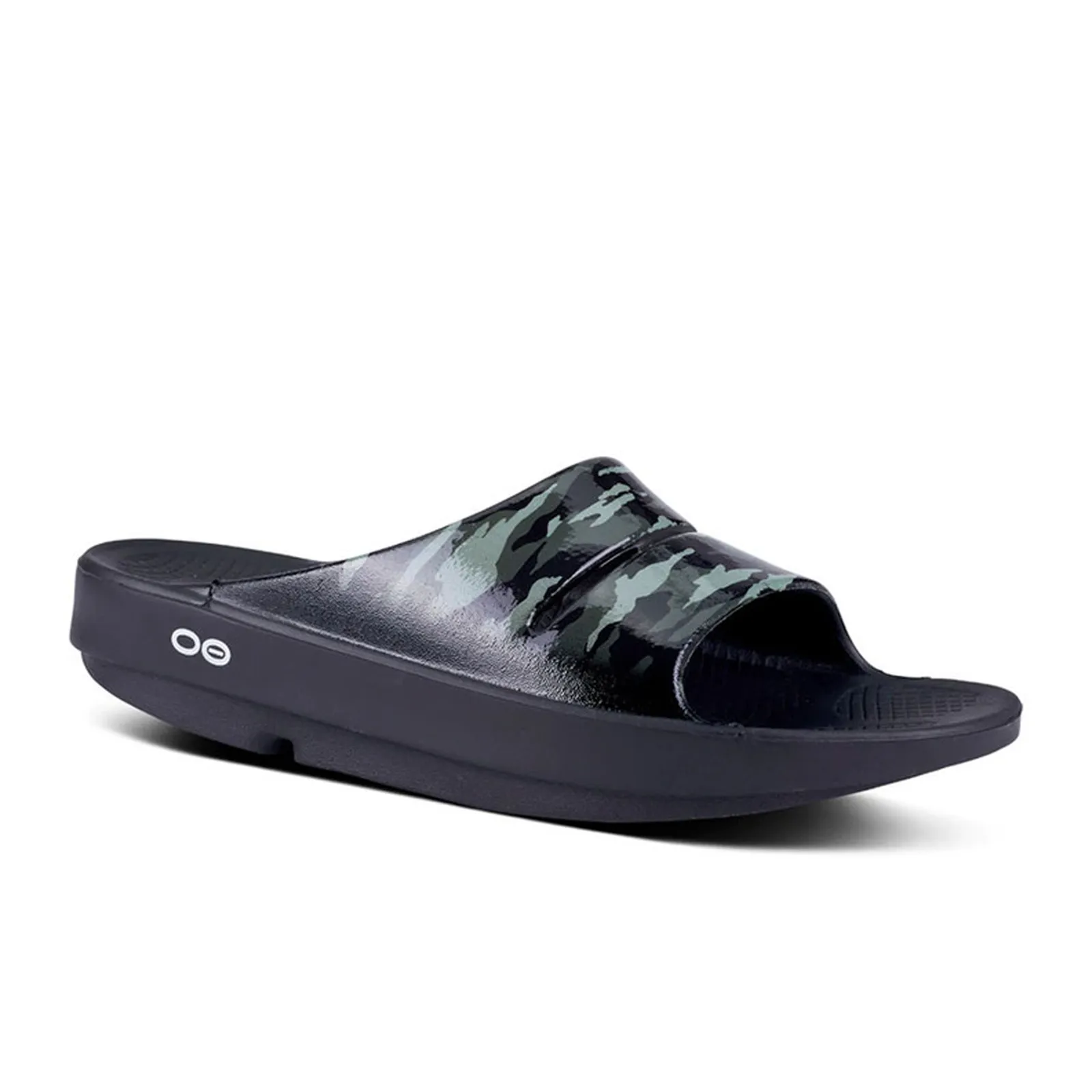 Maximum Durability Oofos OOahh Limited Slide Sandal (Women) - Black/Green Camo