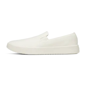 Open Toe Men's Wool Cruiser Slip On - Natural White (Natural White Sole)