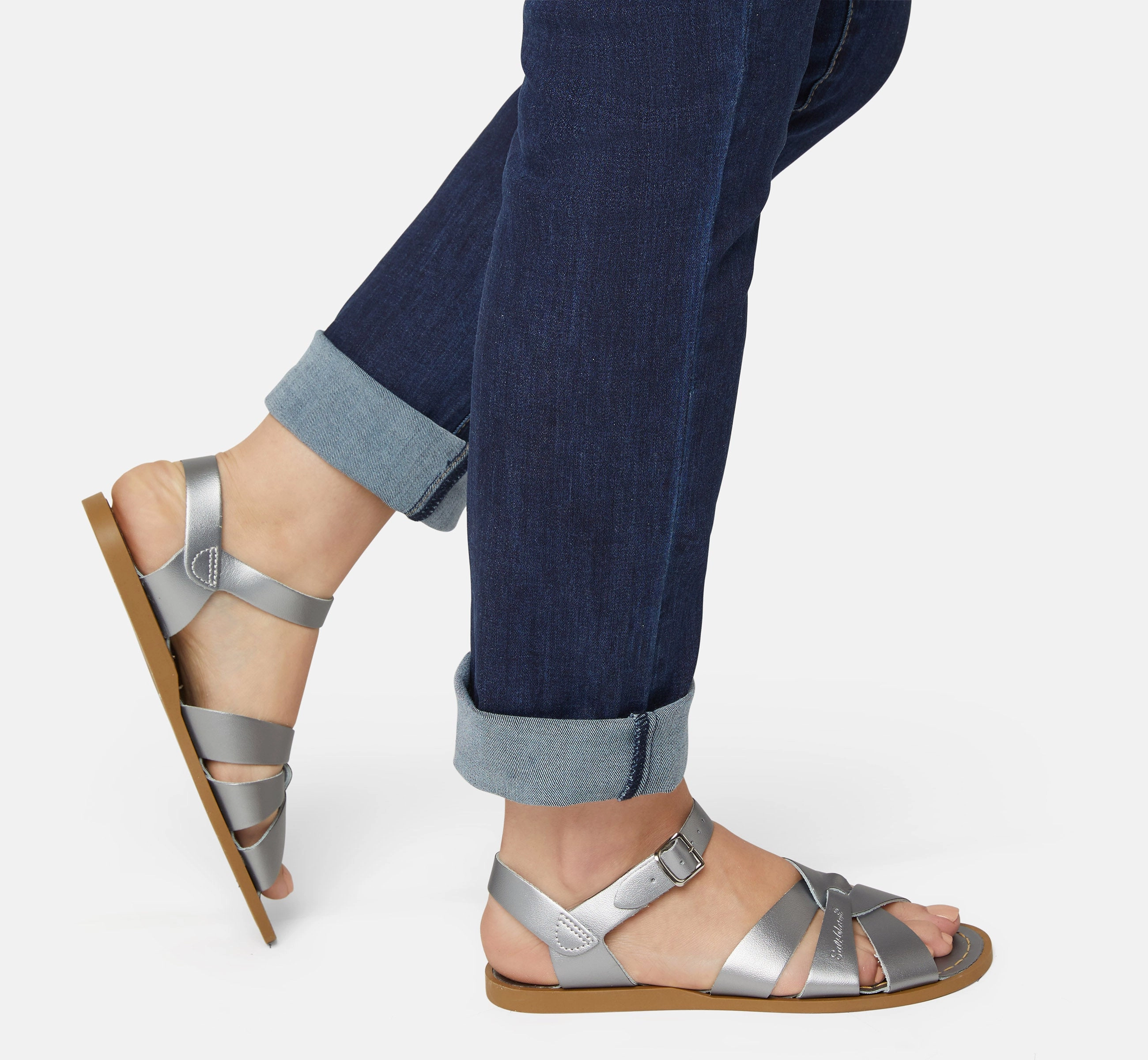 Comfortable Slip-Ons Original Pewter Womens Sandal